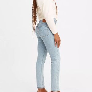 Levi light wash jeans 501® SKINNY WOMEN'S JEANS mid rise